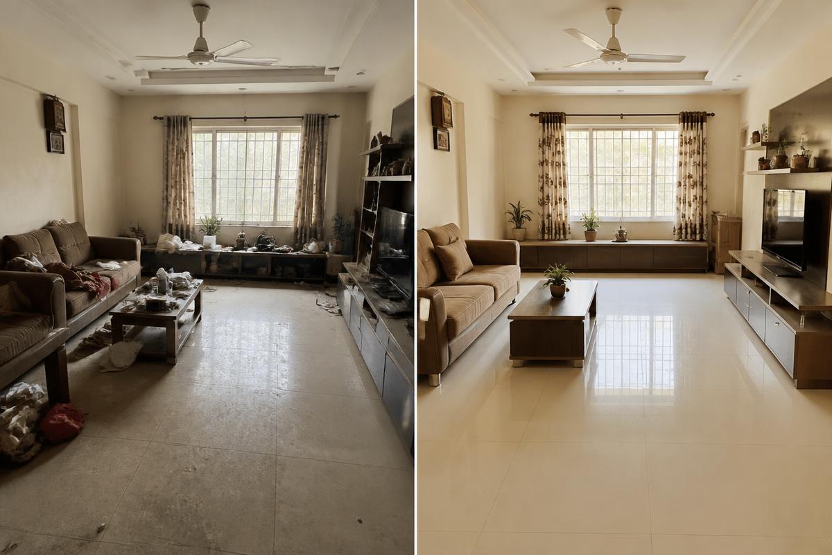 Home Deep Clean cleaning before and after example